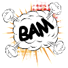 Bam comic fight cloud for your own texts & motifs
