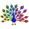 bunter Pfau