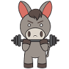 Donkey does sports