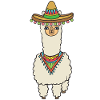 Alpaca with sombrero