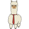 Alpaca with a tie