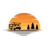 Motorhome in the sunset