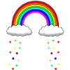 Confettis arc-en-ciel costume nuage coloré carnaval kar