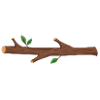 Simple branch lying brown