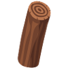 Log standing up logs