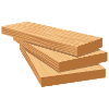 Stapel Holzlatten hellbraun