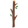 Simple branch brown upright