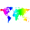 Weltkarte bunt