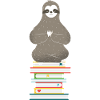Sloth Bookworm Reader Geschenkidee