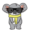 Koala with glasses