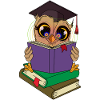 Read owl with books