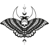 Moth with Moon Moth Skull