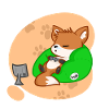 Fox gaming pillow sleeping