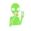 Alien Pizza Ufo Cadeau extraterrestre