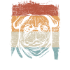 Pug Mops Retro