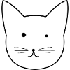 Schwarzweiss-Schnurrhaare des Katzenkopfes