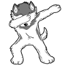 Dabbing Husky