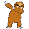 Dabbing Faultier