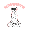 Llama Namaste meditate