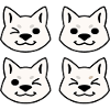 Four White Shibas