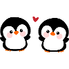 Cute pair of penguins