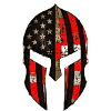 Old American Flag Spartan Helmet