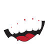 Mouth guard bandana comic style