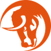 Stier Tier-Kreis-Logo