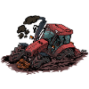 898 Red tractor stuck