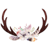 Boho antler flowers 2