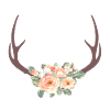 Boho Geweih Blumen 3