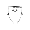 Glass - drawing - milk