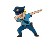 Policeman - DAB, dabben, dabbing, dancing