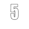 Numero 5 numero cinque - maglia numero sport calcio
