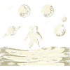 Solar System Astronaut Graphic