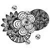white and black - abstract - design