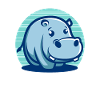 Cute hippo hippo rhino