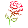 Tribal tattoo rose lover gift idea