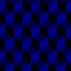 3D blue cubes
