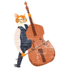 Double bass cat gift