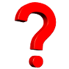 3D question mark red