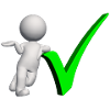 Figure 3D avec coche verte