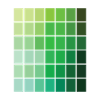Trendige grüne Farbpalette