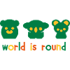 world round comical bears