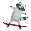 Racoon skater