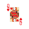 Poker Card Queen Of Hears