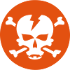 skull icon bone circle