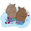 Capybaras in love