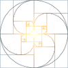Fibonacci spirals golden section geometry Phi