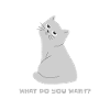 Rolig seriös katt vad vill du Rolig katt